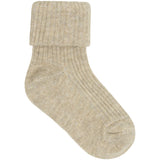 Minymo Silver Mink Baby Rib Socks W.Glit (2-Pack)
