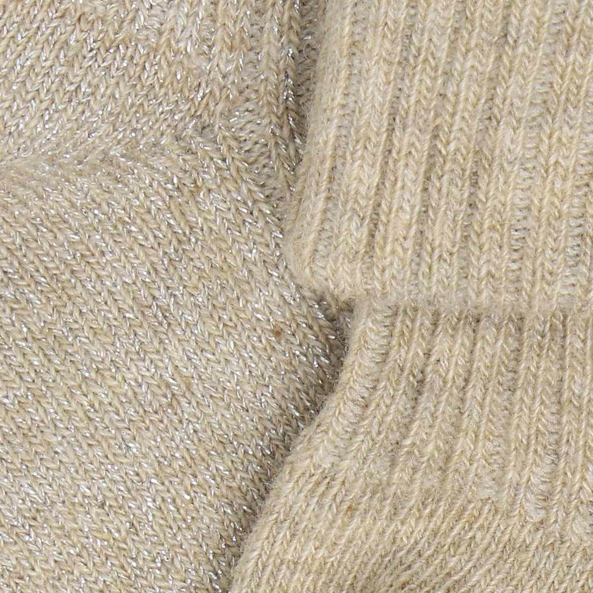 Minymo Silver Mink Baby Rib Socks W.Glit (2-Pack)