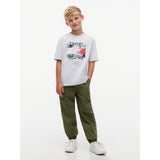 Tommy Hilfiger Grey Heather-Grey Flag Grafitti Tee Ss