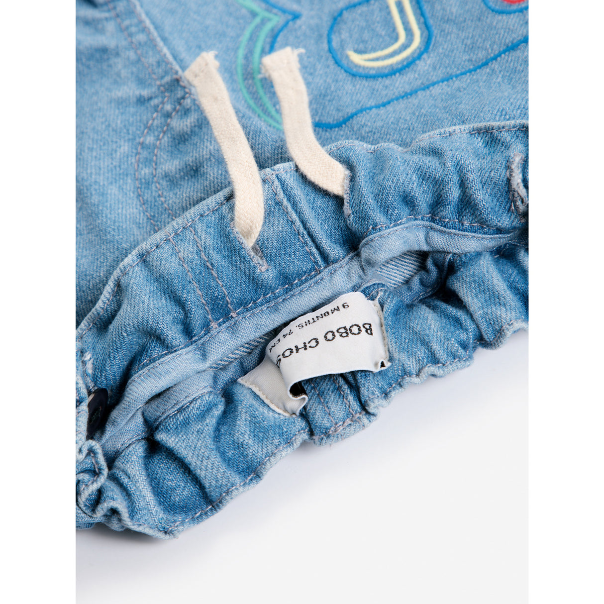 Bobo Choses Blue B.C. Embossed Denim Pants