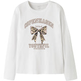 Name It Bright White Leo Bow Nkfveen Ls Nreg Top