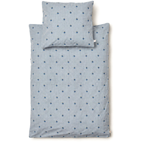 Flöss Light Blue Apple Gingham Ellis Duvet + Pillow Junior