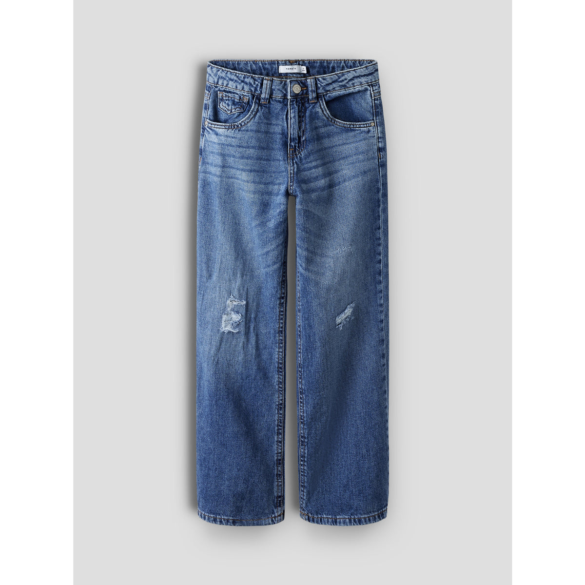 Name It Dark Blue Denim Rose High Waisted Wide Jeans Noos