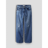 Name It Dark Blue Denim Rose High Waisted Wide Jeans Noos