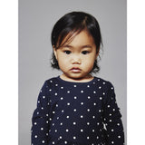 Name It Dark Sapphire Dots Aop In Bright White Nmfvivia Ls Dress Noos