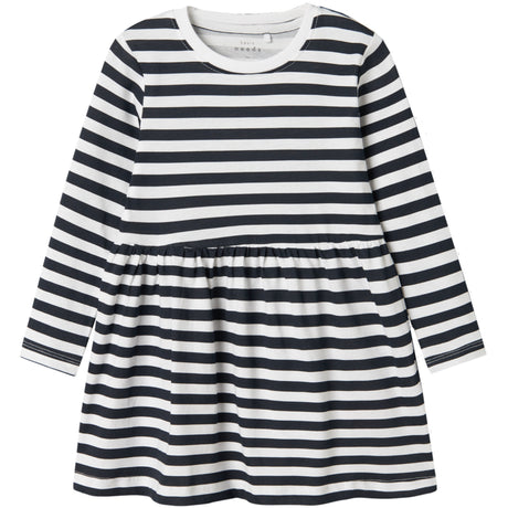 Name It Bright White Stripes In Dark Sap Nmfvivia Ls Dress Noos