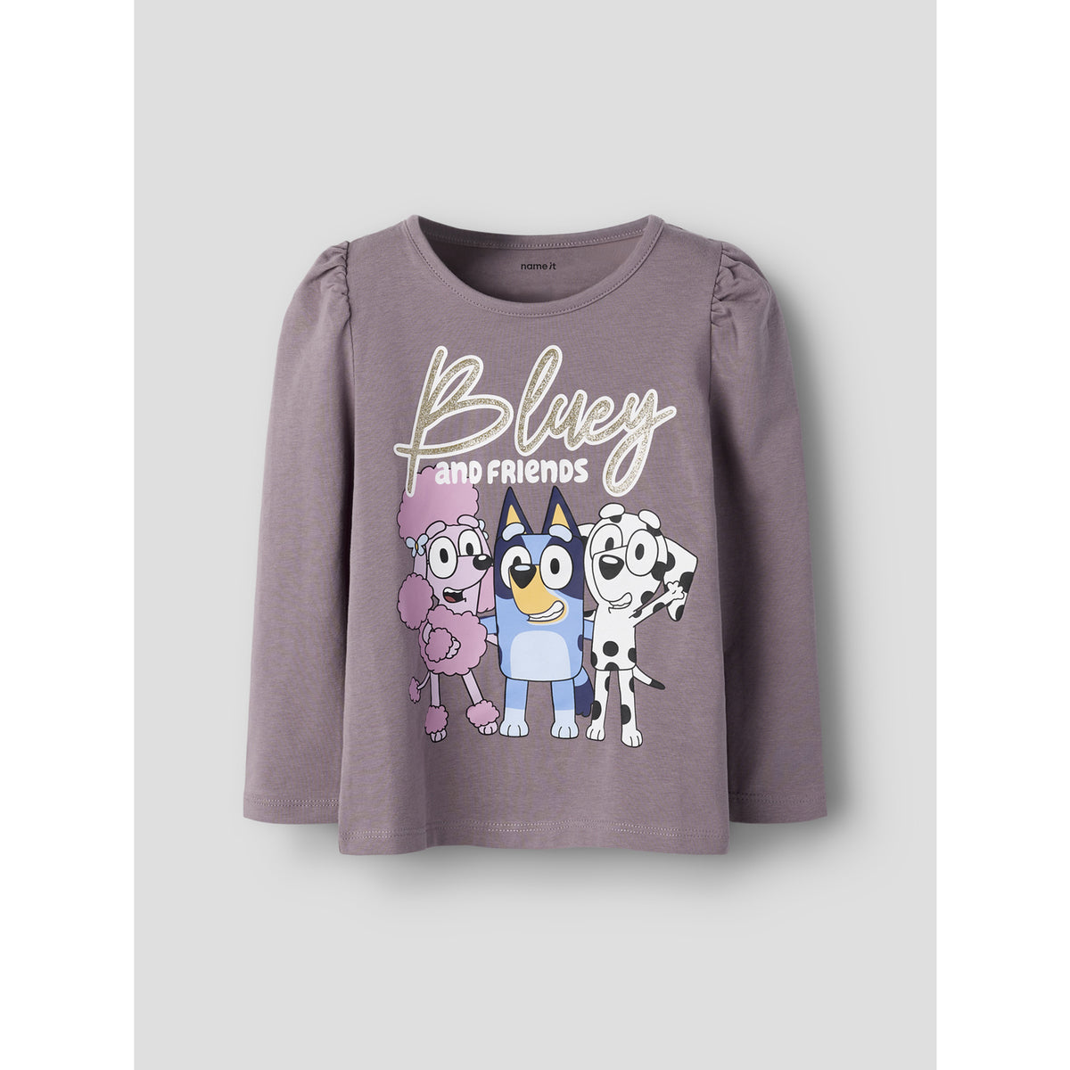 Name It Toadstool Nmfaria Bluey Ls Top Noos Sky