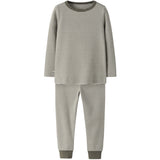 Name It Dusty Olive Y/D Dusty Olive / Jet Stream Nmnnightset Stripe Rib Noos