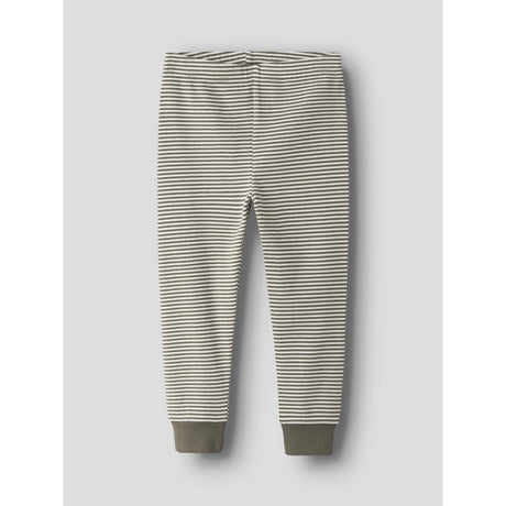 Name It Dusty Olive Y/D Dusty Olive / Jet Stream Nmnnightset Stripe Rib Noos