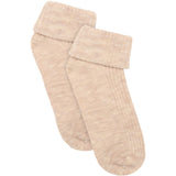 Minymo Sheer Bliss Melange Baby 2X2 Rib Wool Socks 2-Pack