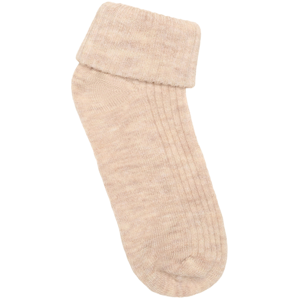 Minymo Sheer Bliss Melange Baby 2X2 Rib Wool Socks 2-Pack