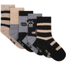 Minymo Blau Gray Socks W. Pattern (5-Pack)