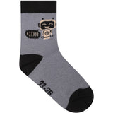 Minymo Blau Gray Socks W. Pattern (5-Pack)