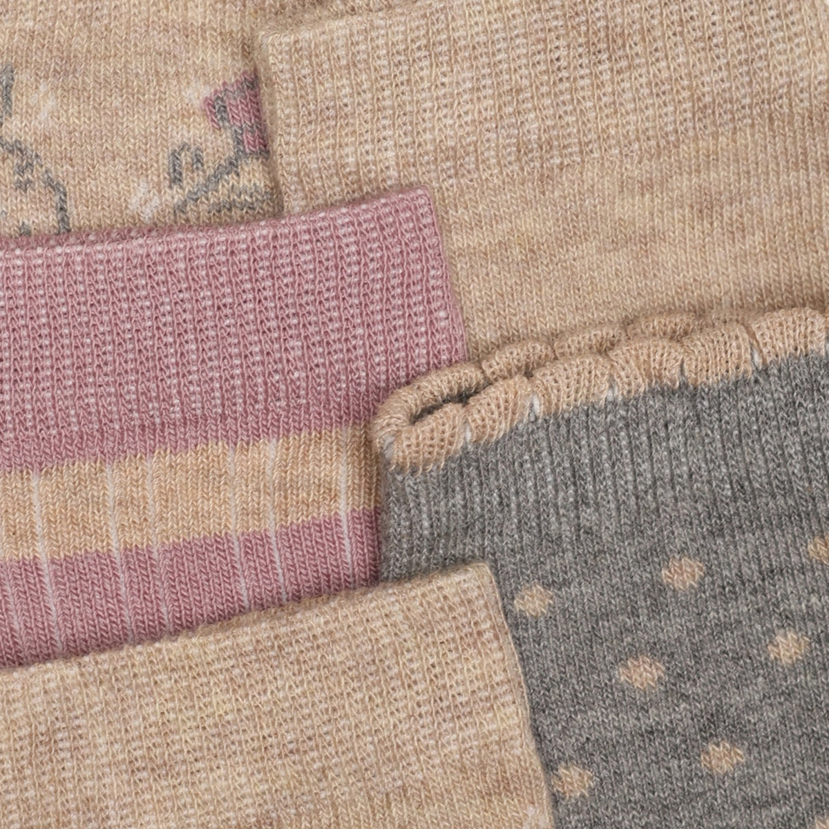 Minymo Elderberry Socks W. Pattern (5-Pack)