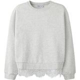 Name It Light Grey Melange Nkfrolinea Ls Nreg Swe Bru
