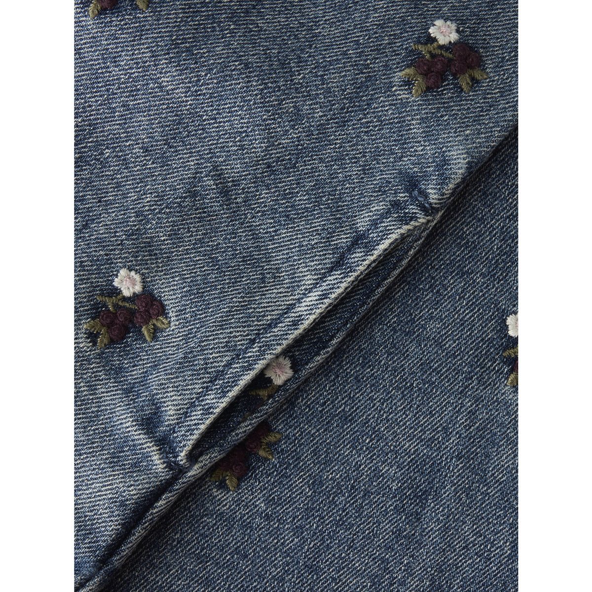 Lil'Atelier Dark Blue Denim Flower Emb Nmfroberta Dnm Spencer 6288-Se Lil