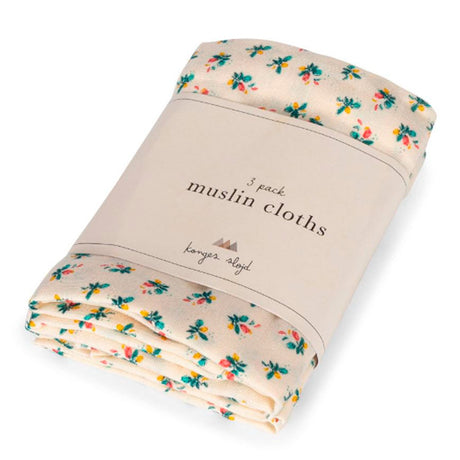 Konges Sløjd Fleur Coloré 3 Pack Muslin Cloth Gots