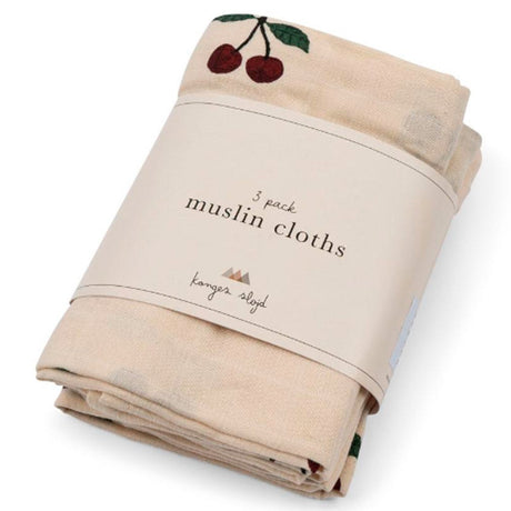 Konges Sløjd Ma Grande Cerise 3 Pack Muslin Cloth Gots