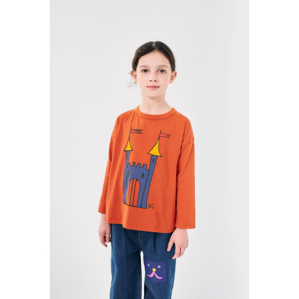 Bobo Choses Orange Faraway Castle LS T-Shirt