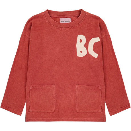 Bobo Choses Burgundy Red Long Sleeve T-shirt