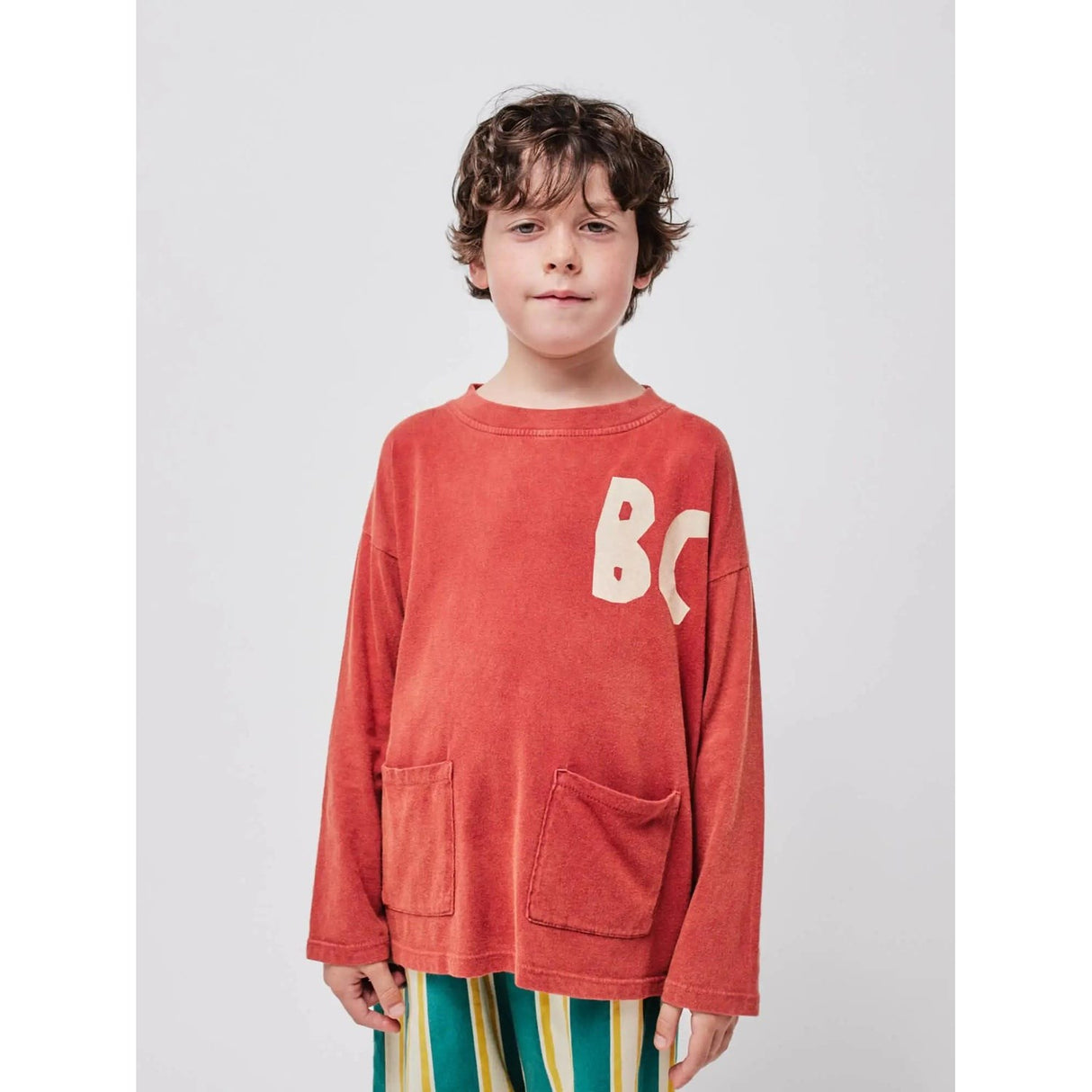 Bobo Choses Burgundy Red Long Sleeve T-shirt