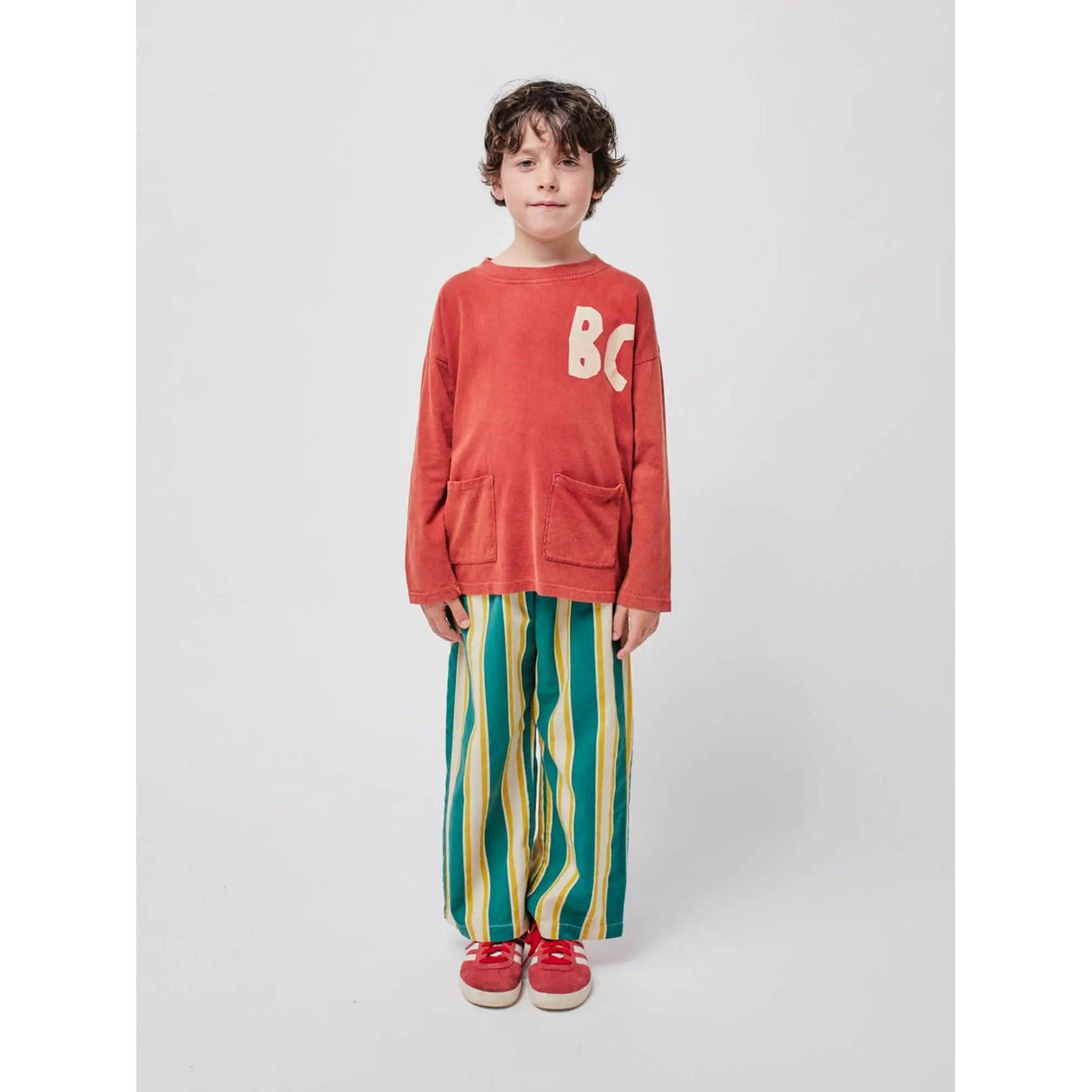 Bobo Choses Burgundy Red Long Sleeve T-shirt