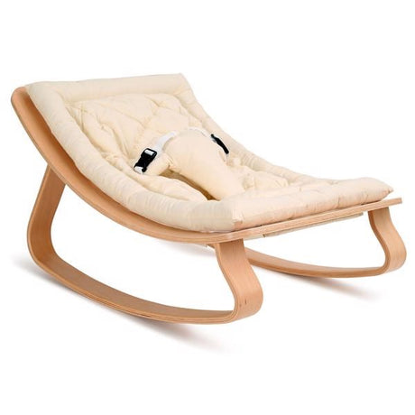 Charlie Crane Levo Baby Rocker Beech Organic White