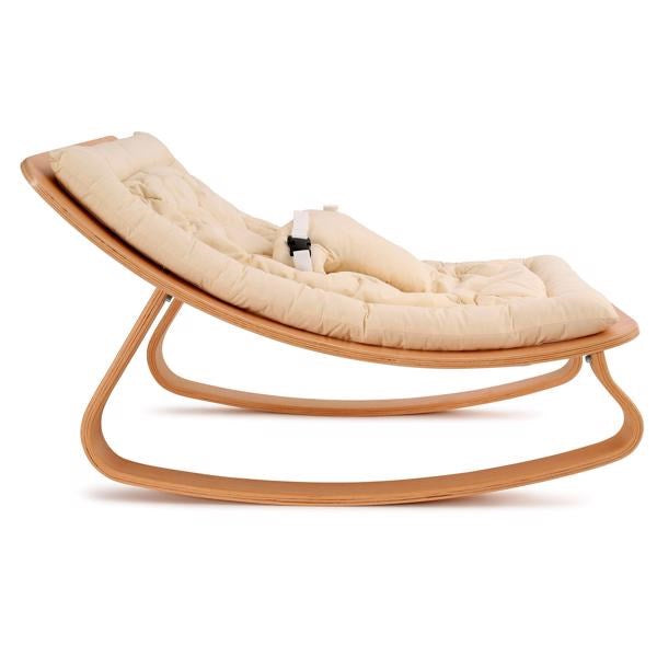 Charlie Crane Levo Baby Rocker Beech Organic White 4