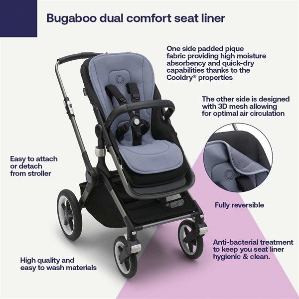 Bugaboo Dual Comfort Seat Liner Dune Taupe 2