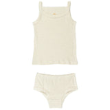 COPENHAGEN COLORS Beige Stripe Strap Top And Underpants Striped