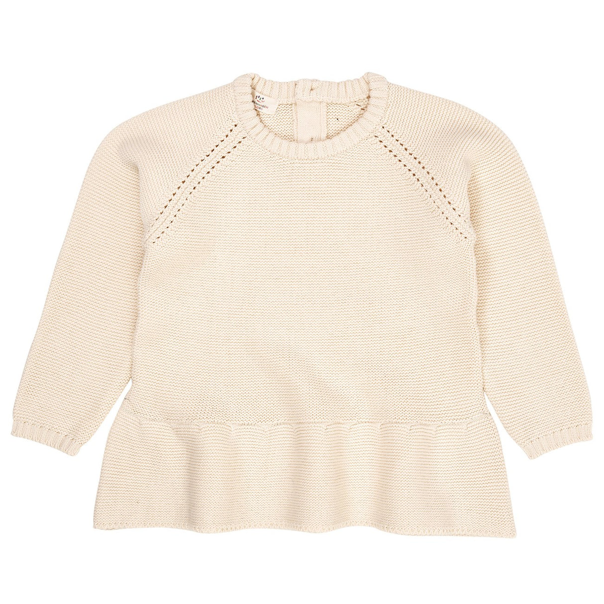 COPENHAGEN COLORS Cream Knitted Pullover w. Frill