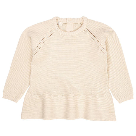 COPENHAGEN COLORS Cream Knitted Pullover w. Frill