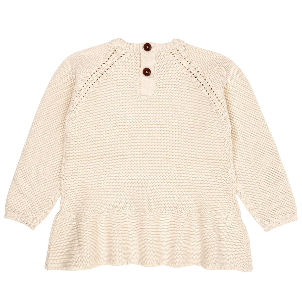 COPENHAGEN COLORS Cream Knitted Pullover w. Frill 2