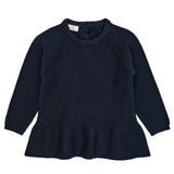 COPENHAGEN COLORS Navy Knitted Pullover w. Frill