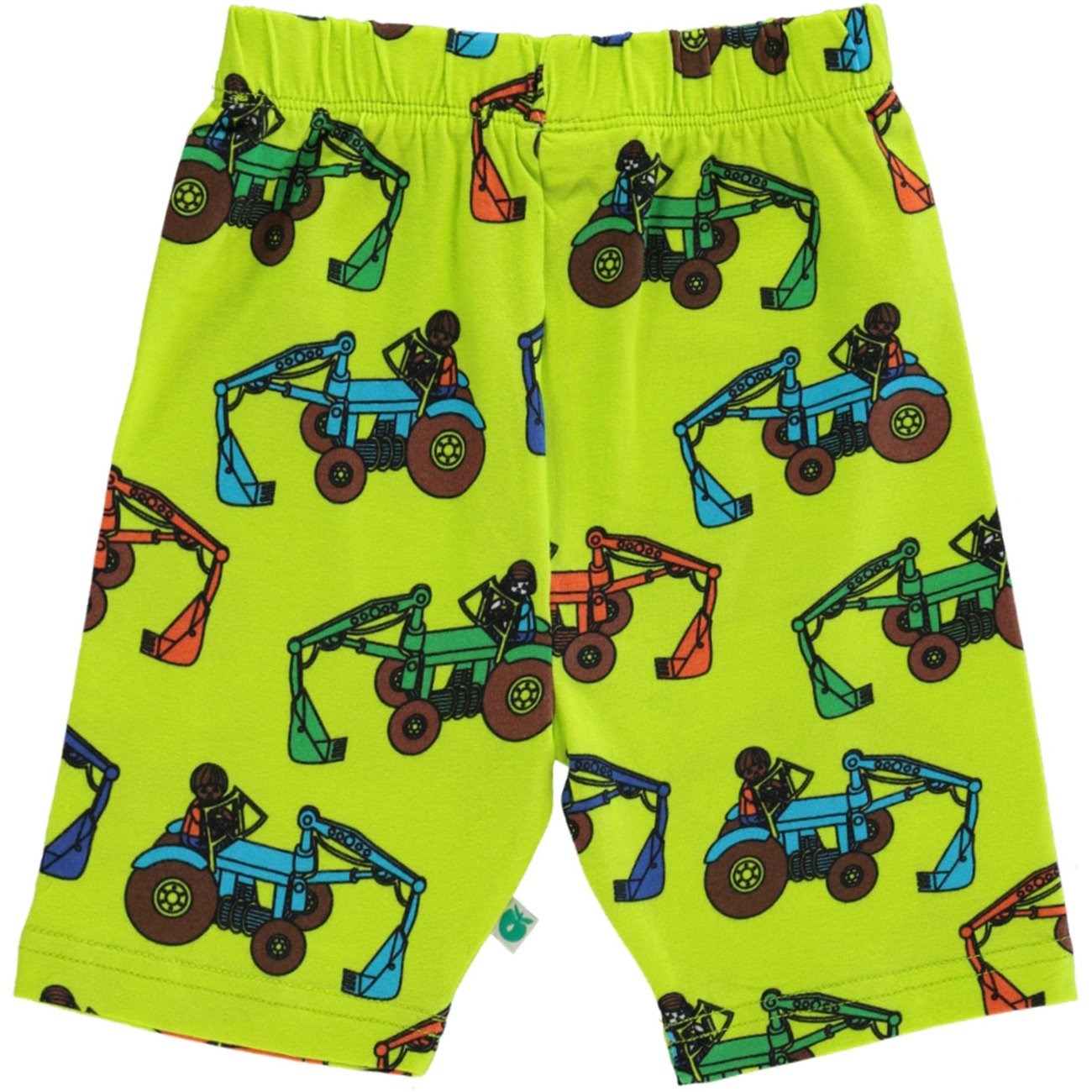 Småfolk Bright Green Cycling Shorts With Tractors