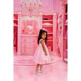 Dolly by Le Petit Tom DollyPink Dolly World Heart Balloon Organza Dress With Cotton Body