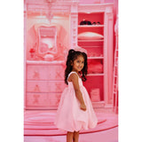 Dolly by Le Petit Tom DollyPink Dolly World Heart Balloon Organza Dress With Cotton Body