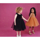 Dolly by Le Petit Tom Black Dolly Universe Velvet Cosmic Strings Tutu Dress