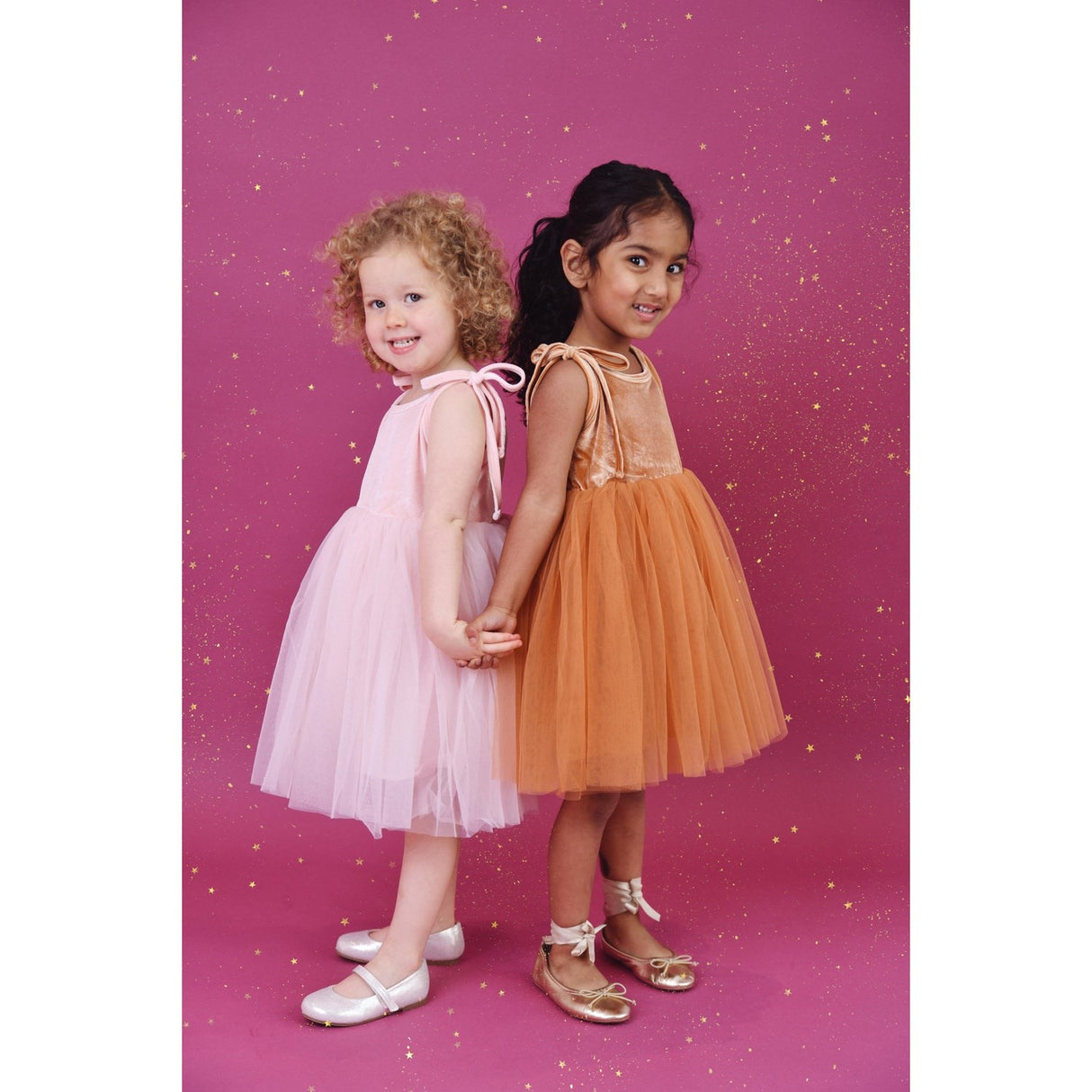 Dolly by Le Petit Tom Pink Dolly Universe Velvet Cosmic Strings Tutu Dress