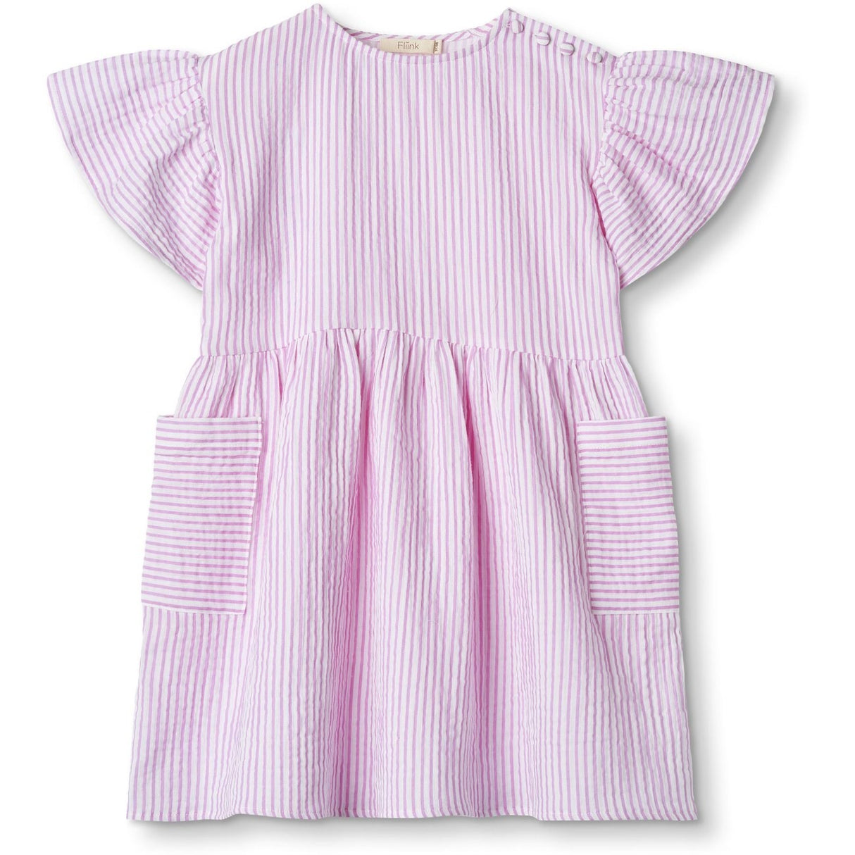 Fliink Cloud Dancer Pink Stripe Ciao Stripe Dress