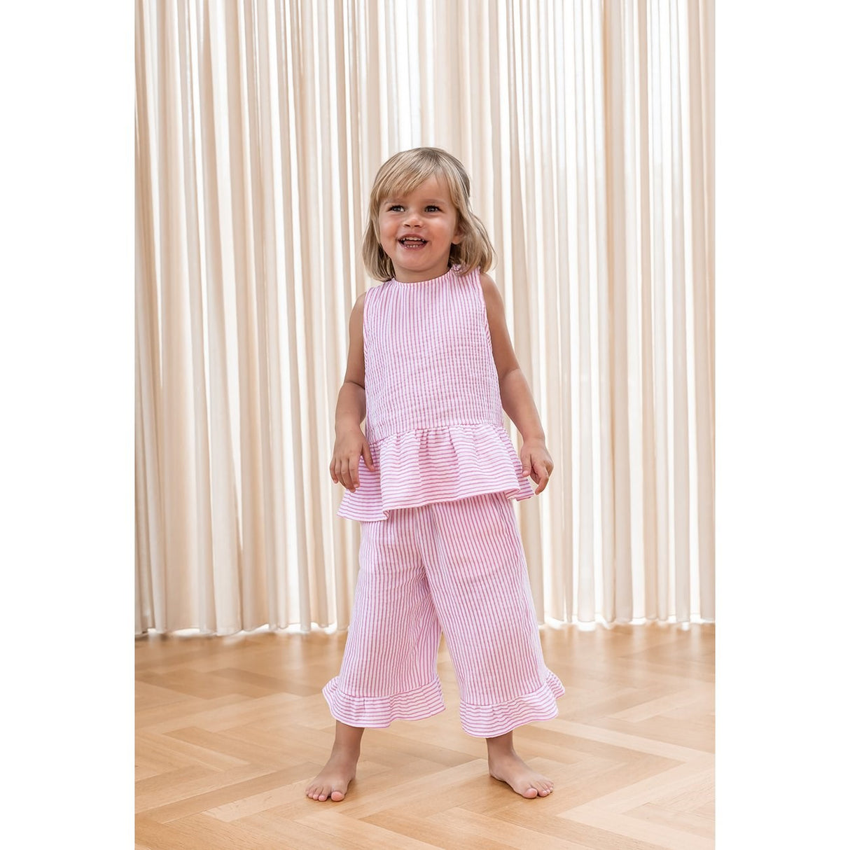 Fliink Cloud Dancer Pink Stripe Ciao Stripe Pant 2