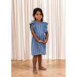 Fliink Cloud Dancer Mazerine Blue Stripe Miro Dress 2