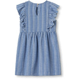 Fliink Cloud Dancer Mazerine Blue Stripe Miro Dress 5