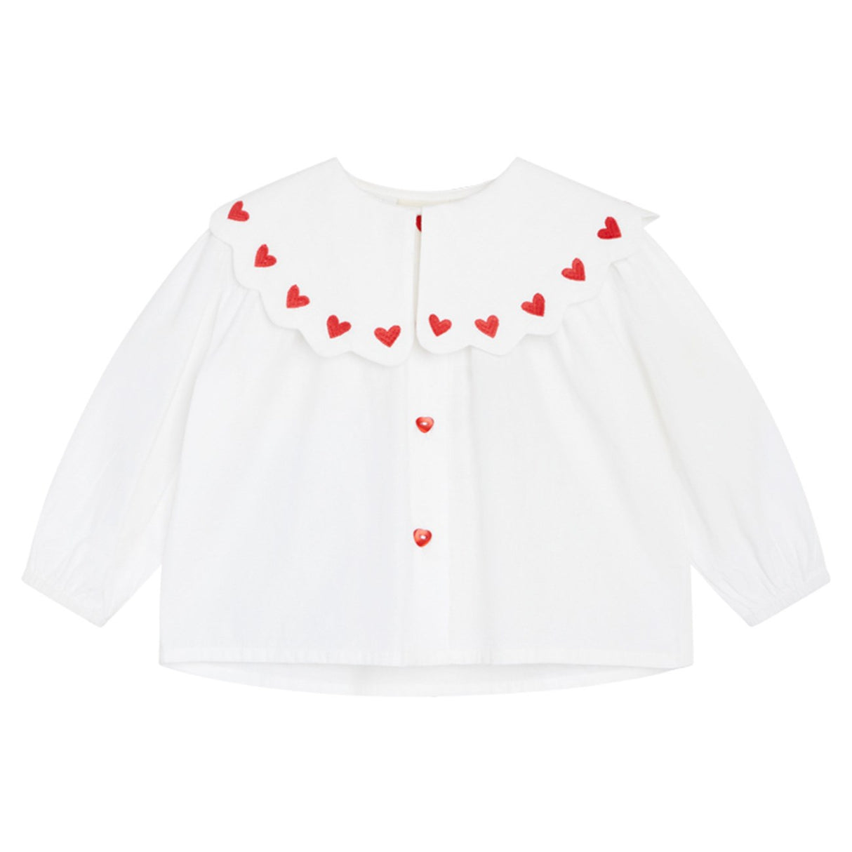 Flöss White/Ruby Red Ever Blouse