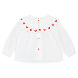 Flöss White/Ruby Red Ever Blouse