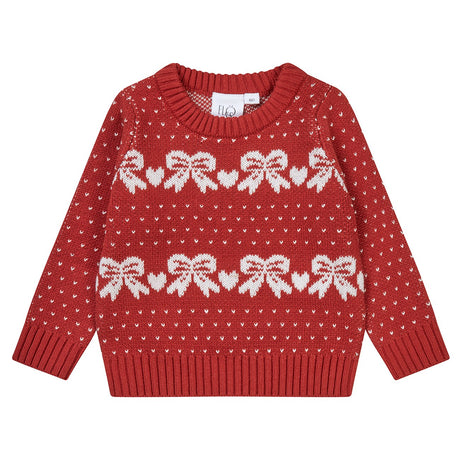 Flöss Red/OffWhite Bow Noe Sweater