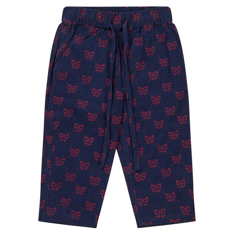 Flöss Navy/Ruby Red Bows Luna Pants