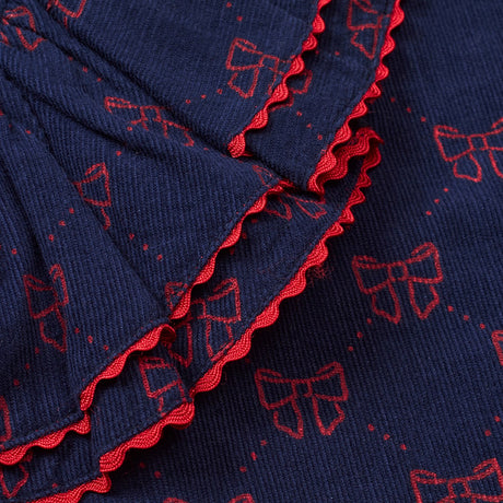 Flöss Navy/Ruby Red Bows Luna Dress 2