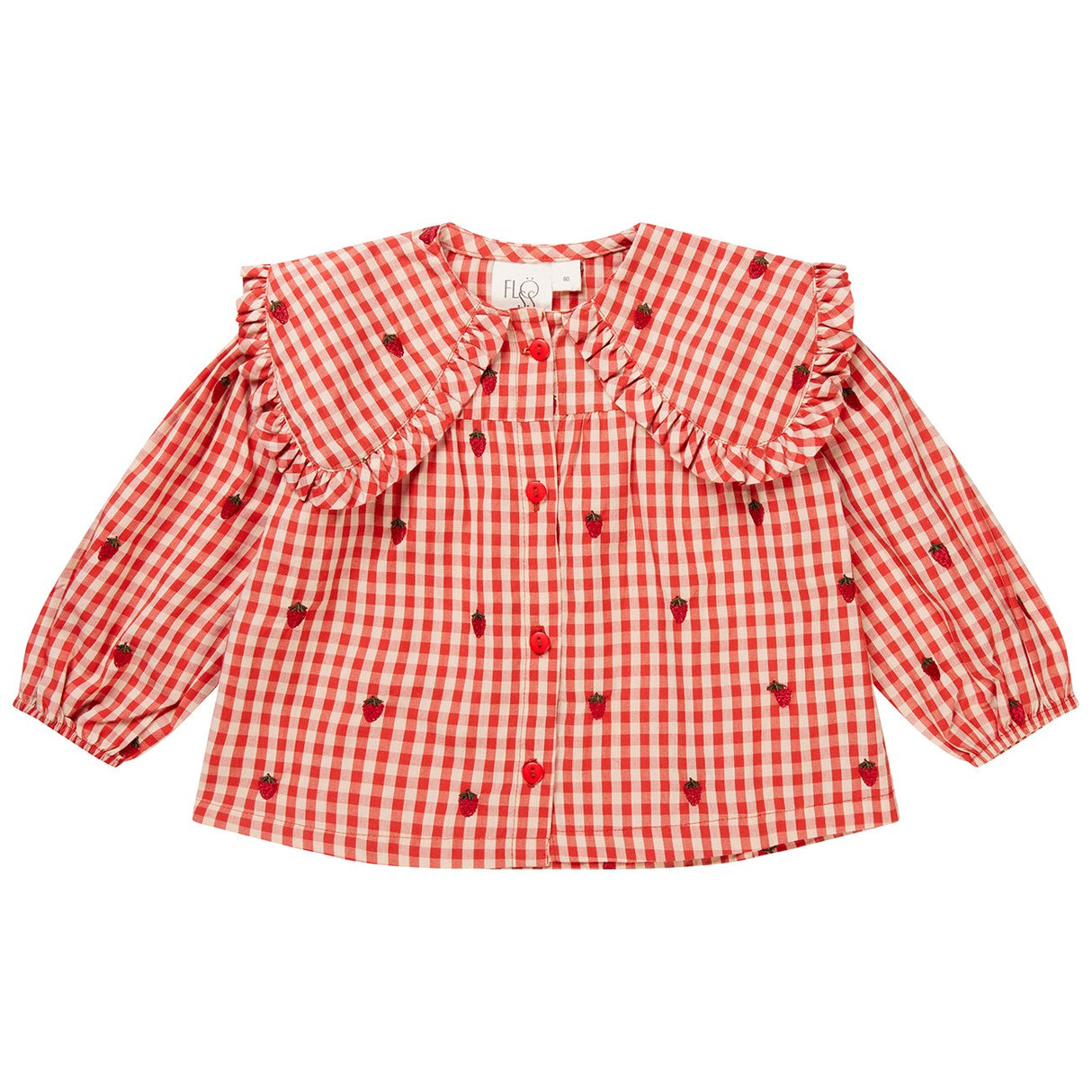 Flöss Berry Gingham Molly LS Blouse