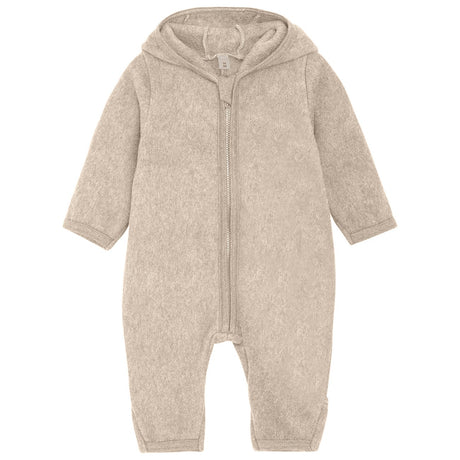 Huttelihut Camel Melange Pram Suit Ears Cot. Fleece (S)